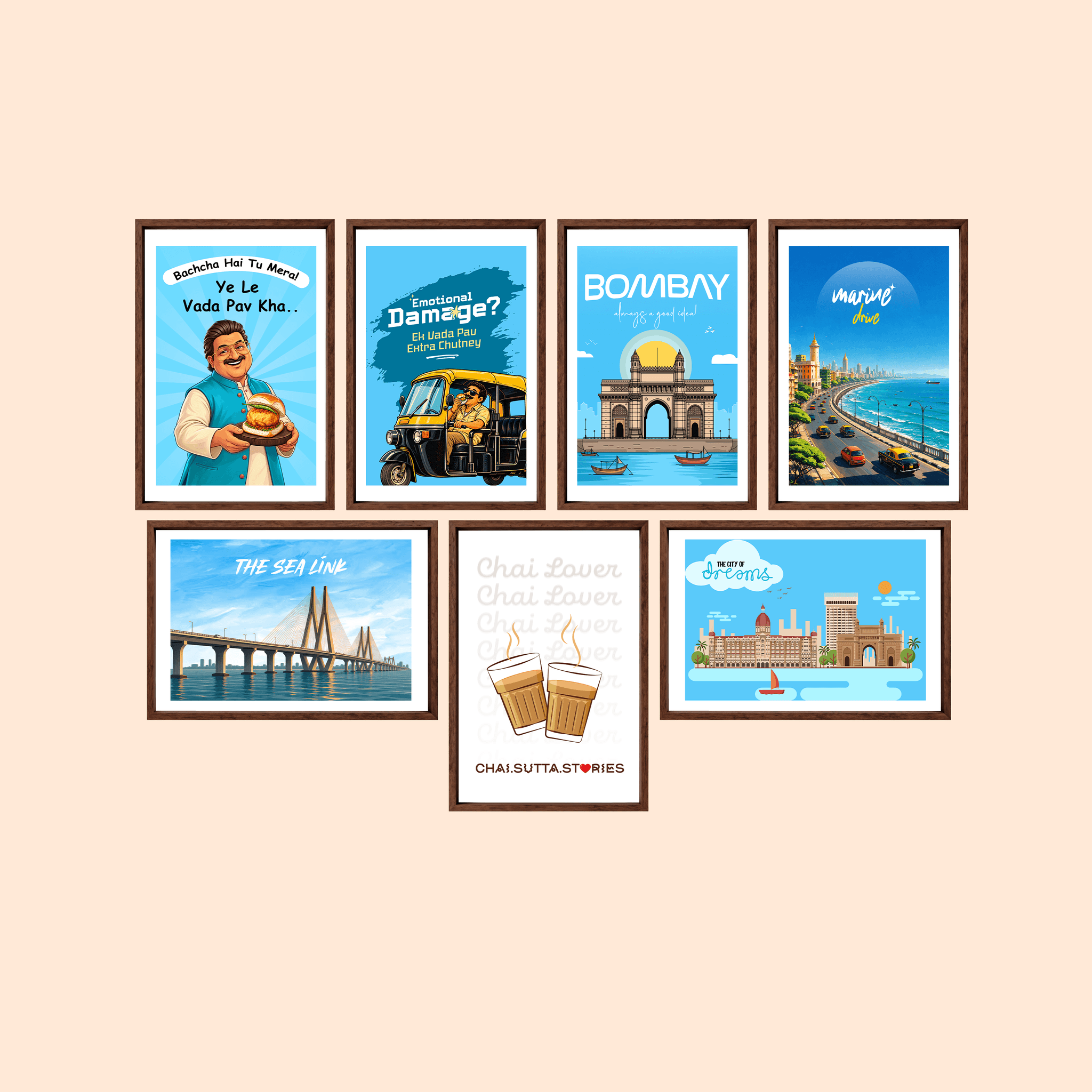 Oh! Bambai Cafe -Mumbai-Inspired Poster Design Collection