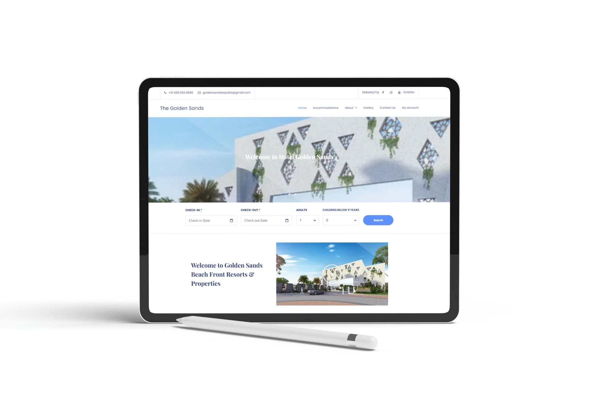 Golden Sands Resorts eCommerce Website