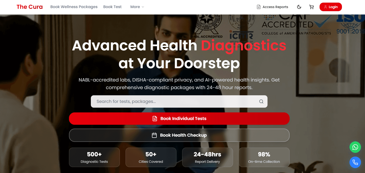 thecura.co custom ecommerce website